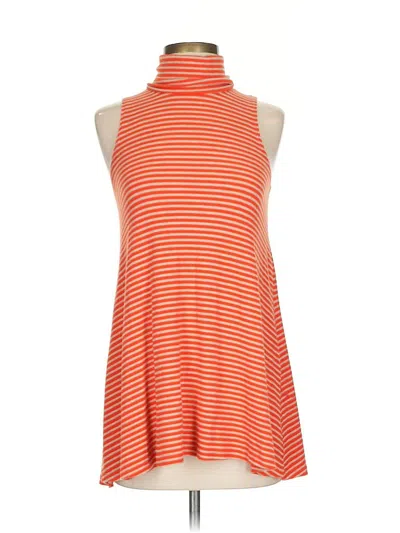 Pre-owned Puella Sleeveless Top Orange Halter Neckline Tops