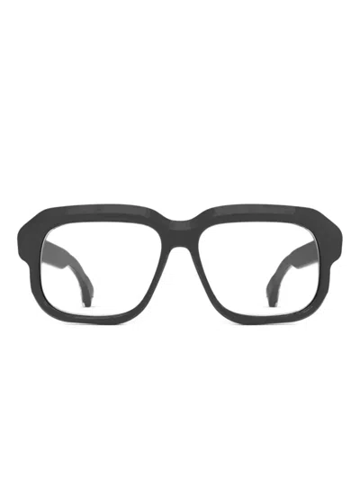Pugnale Embrace Geometric-frame Glasses In Black