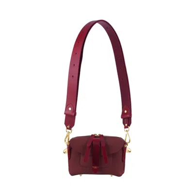 Pugnetti Parma Women's Red Micro Lift Bag Gold - Wine