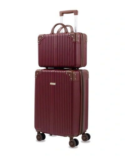 Puiche Tresor 2pc Luggage Set In Red