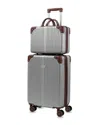 Puiche Tresor 2pc Luggage Set Silver Silver In Neutral