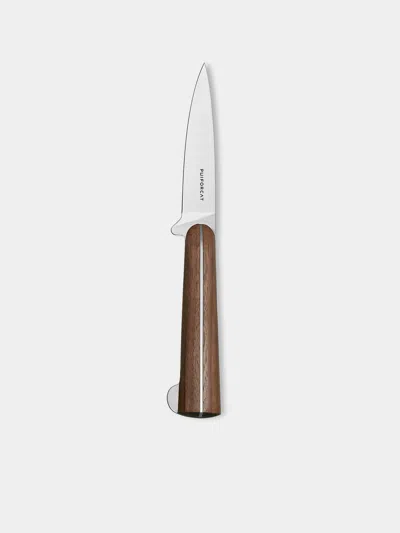 Puiforcat Couteaux D'orfèvre Stainless Steel And Wood Boning Knife In Multi