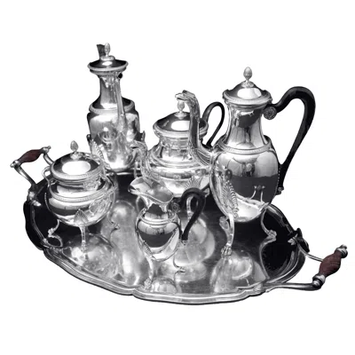 Pre-owned Puiforcat (hermes) - 6pc. French Sterling Silver Tea Set, Empire Model