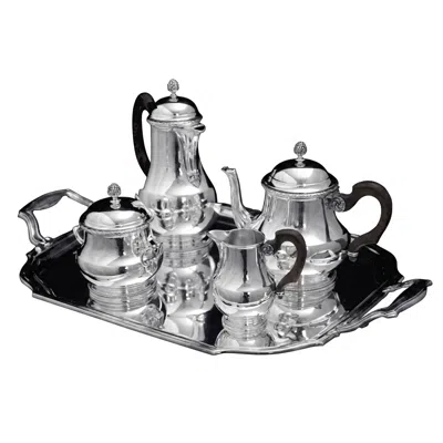 Pre-owned Puiforcat / Hermes - Antique 5pc. French 950 Sterling Silver Tea Set, Louis Xvi