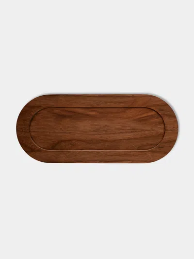 Puiforcat Phi Walnut Large Tray  Abask Luxury Gift In Brown