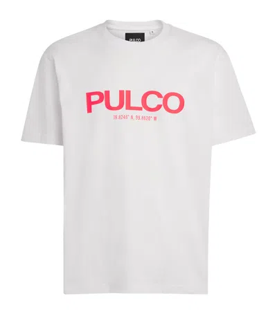Pulco Studios Coordinates Logo T-shirt In White
