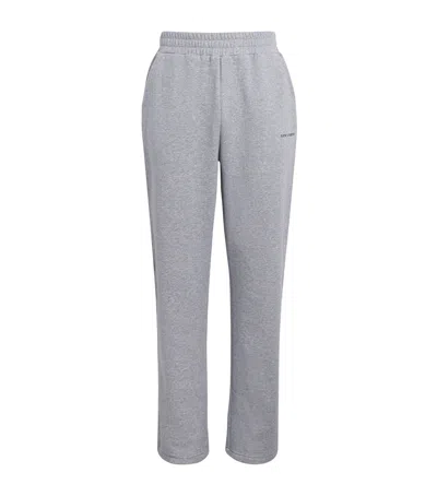 Pulco Studios Cotton-blend Wide-leg Sweatpants In Gray