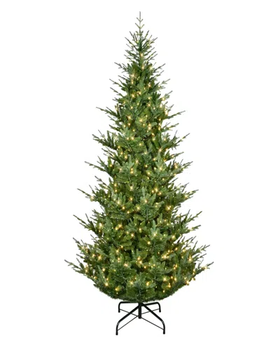 Puleo 10' Pre-lit Artificial Hillside Spruce Tree In Green