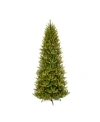 Puleo 10ft Pre-lit Slim Franklin Fir Artificial Christmas Tree In Green
