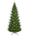 Puleo 12' Pre-lit Artificial Hillside Spruce Tree In Green