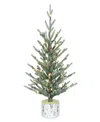 Puleo 2' Pre-lit Artificial Potted Arctic Fir Tree In Blue