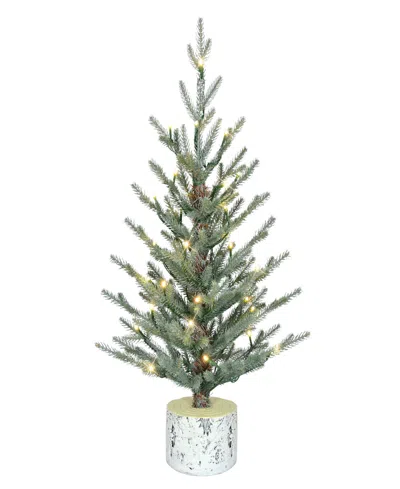 Puleo 2' Pre-lit Artificial Potted Arctic Fir Tree In Blue