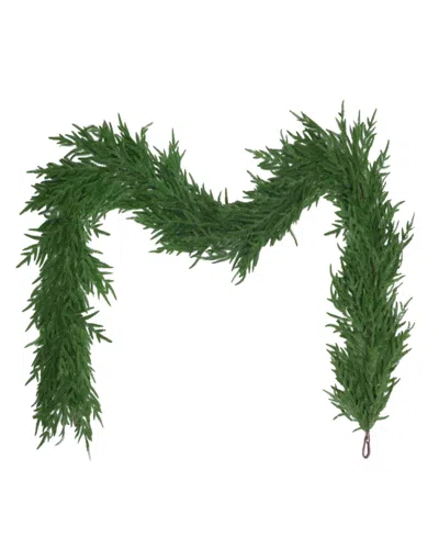 Puleo 20' X 10" Soft Artificial Christmas Garland In Green