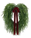 Puleo 22" Artificial Norfolk Pine Wreath With Bow In Green