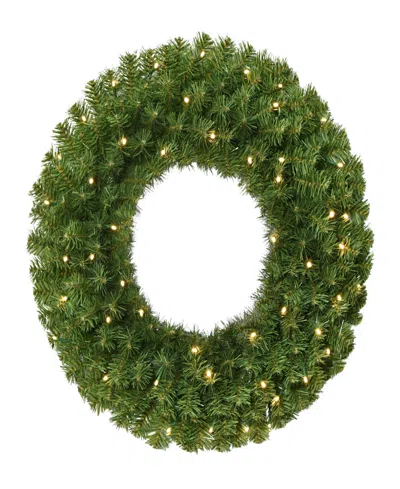 Puleo 24" Pre-lit Artificial Christmas Wreath In Green