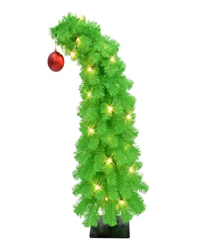 Puleo 3' Pre-lit Artificial Whimsical Christmas Tree In Green
