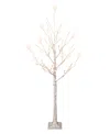 Puleo 4' Pre-lit Artificial Twig Tree In White