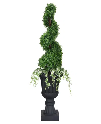 Puleo 52" Topiary Spiral Boxwood Artificial Tree In Green