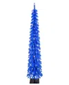 Puleo 6' Pre-lit Artificial Alpine Pencil Tree In Blue