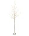 Puleo 6' Pre-lit Artificial Twig Tree In White