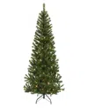 Puleo 6' Pre-lit Canadian Spruce Artificial Christmas Tree In Green