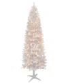 Puleo 6' Pre-lit Carson Artificial Pine Tree In White