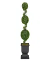 Puleo 60" Topiary Triple Ball Boxwood Artificial Tree In Green