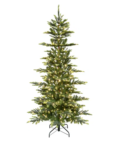 Puleo 6.5' Pre-lit Artificial Fir Tree With Dual-color Led Lights In Green