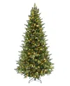 Puleo 6.5' Pre-lit Linden Fir Artificial Tree In Green