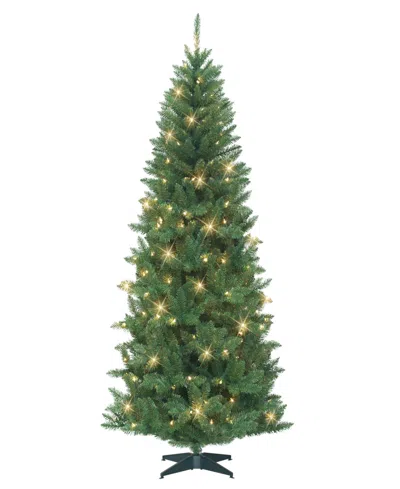 Puleo 7' Pre-lit Carson Artificial Pine Tree In Green