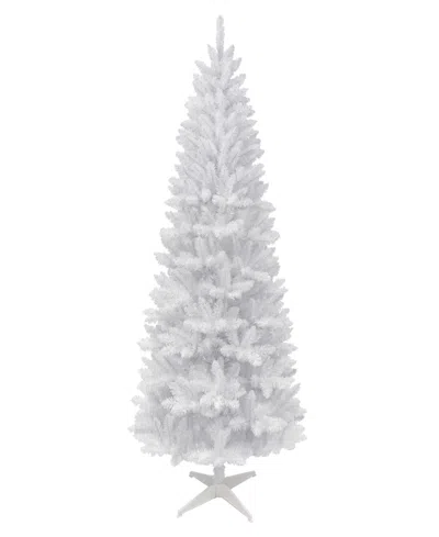 Puleo 6' Unlit Carson Artificial Pine Tree In White