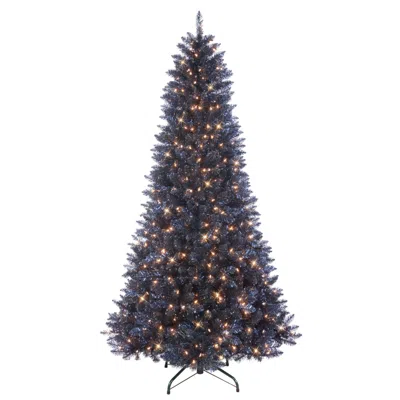Puleo 7.5-ft. Gilford Pine Tree With 500 Clear Lights & Stand In Dark Blue