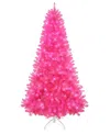 Puleo 7.5 Ft. Pre-lit Mixed Hardneedle Artificial Christmas Tree In Pink