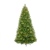 Puleo 7.5 Ft. Pre-lit Teton Pine Artificial Christmas Tree With 600 Clear Ul Listed Lights In Green