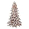Puleo 7.5-ft. Snowy Bennington Fir Tree With 500 Clear Lights & Stand In Brown