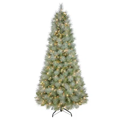 Puleo 7.5-ft. Windsor Spruce Tree With 500 Clear Lights & Stand In Green