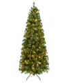 Puleo 7.5' Pre-lit Artificial Colorado Pine Christmas Tree With Dual Function Led Lights In Green