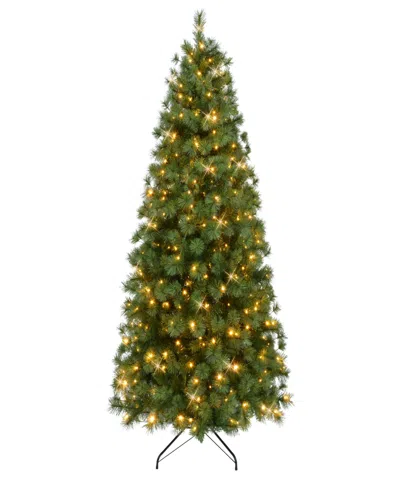 Puleo 7.5' Pre-lit Artificial Colorado Pine Christmas Tree With Dual Function Led Lights In Green