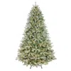 Puleo 7.5' Pre-lit Glistening Acadia Spruce Artificial Christmas Tree In Green