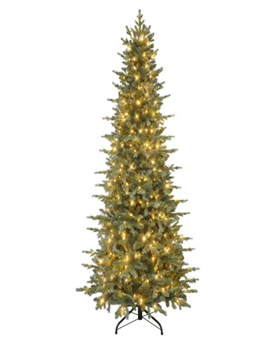Puleo 7.5' Pre-lit Slim Linden Fir Artificial Tree In Green