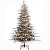 Puleo 7.5ft Pre-lit Arctic Fir Flocked Artificial Christmas Tree In White