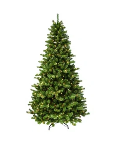 Puleo 7.5ft Pre-lit Vermont Spruce Artificial Christmas Tree In Green