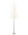 Puleo 8' Pre-lit Artificial Twig Tree In White