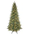 Puleo 9' Pre-lit Linden Fir Artificial Tree With Dual-color Led Lights In Green