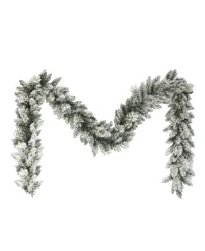 Puleo Flocked Spruce Garland In Green