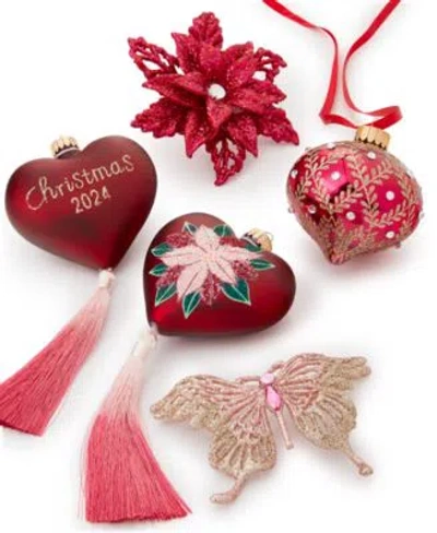 Puleo Holiday Lane Burgundy Blush Collection Created For Macys In Green