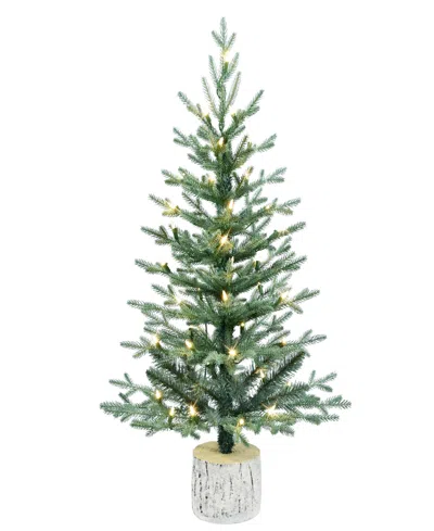 Puleo International 3' Pre-lit Potted Arctic Fir Christmas Tree In Green