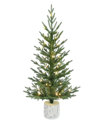 Puleo International 3' Pre-lit Potted Arctic Fir Christmas Tree In Green