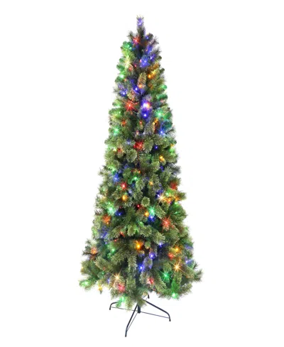Puleo International 6' Pre-lit Montana Pine Christmas Tree In Green