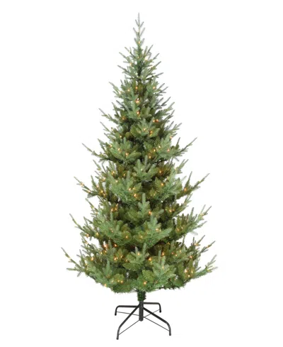 Puleo International 6.5' Hillside Spruce Pre-lit Artificial Christmas Tree In Green